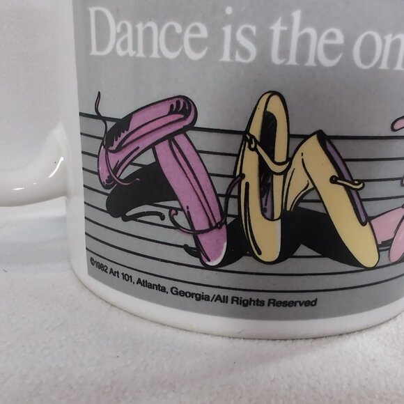 Toscany Japan 1982 Dance is the Only Art Mug Ballet Pointe Shoe Kenneth Grooms - Picture 2 of 12